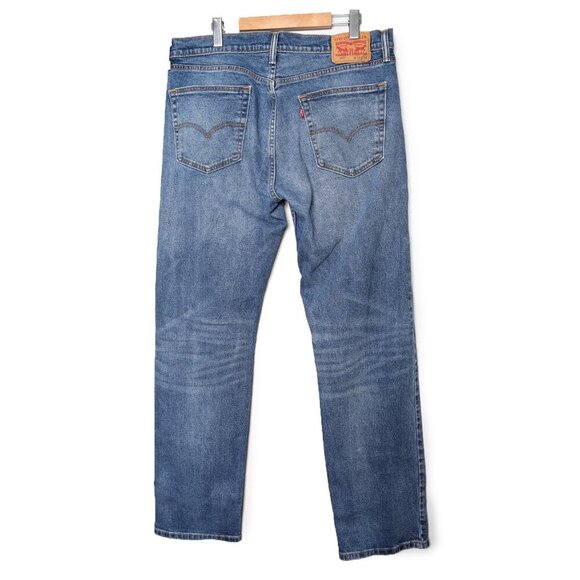 Levi's 505 Regular Fit Jeans Mens Denim Cotton Low Stretch Blue Zipper Fly Sz 36 - Picture 3 of 8